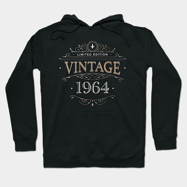 Limited edition Vintage 1964 Hoodie by CardRingDesign